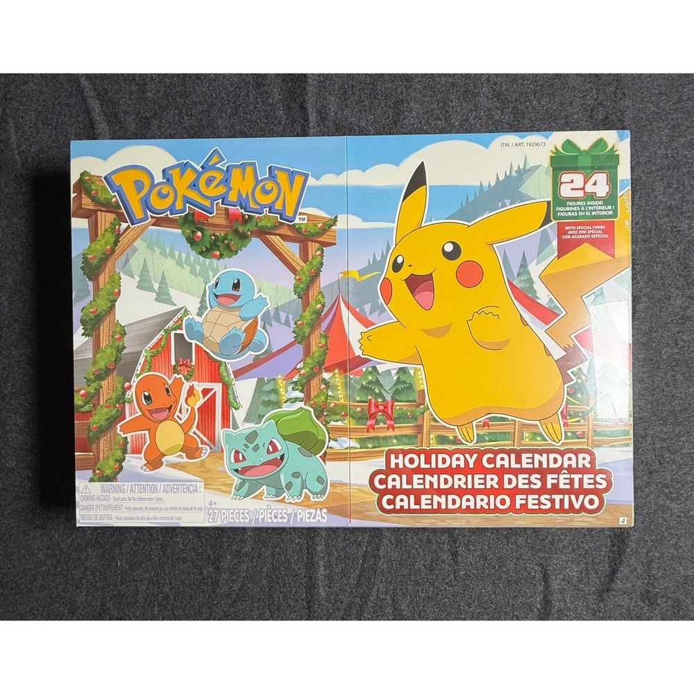Pokemon 2026 Holiday Advent Calendar 24 Gifts Jazwares New Sealed